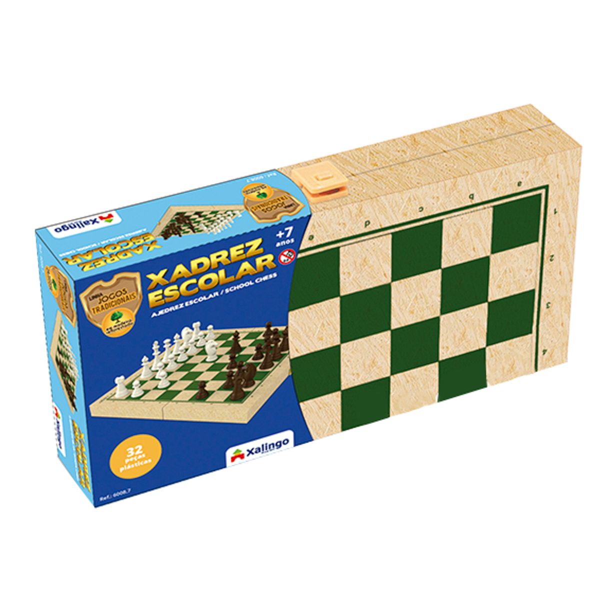 Jogo de xadrez, jogo de xadrez de 32 peças Plast portátil fácil de  armazenar PS plástico resistente ao desgaste profissional com tabuleiro de  xadrez