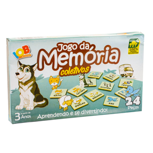 JOGO DA MEMÓRIA COLETIVOS 24 PEÇAS CM MADEIRA 